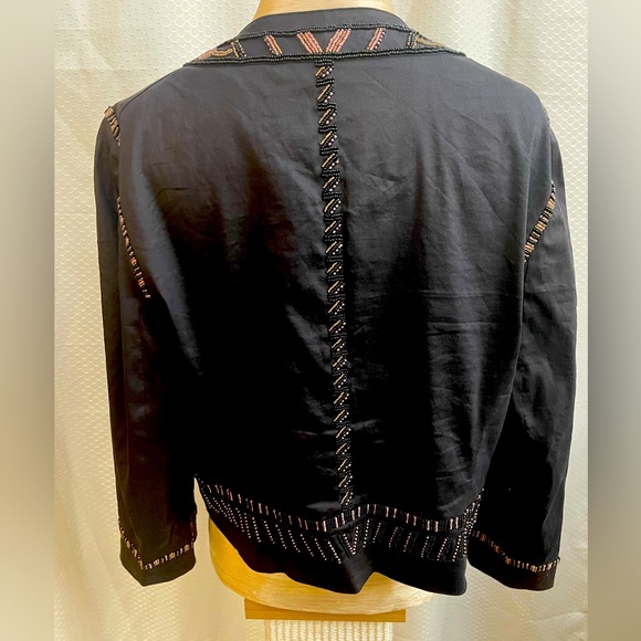 Donn Karan/DKNY beaded rayon & elastin jacket Size 14 - Picture 7 of 13